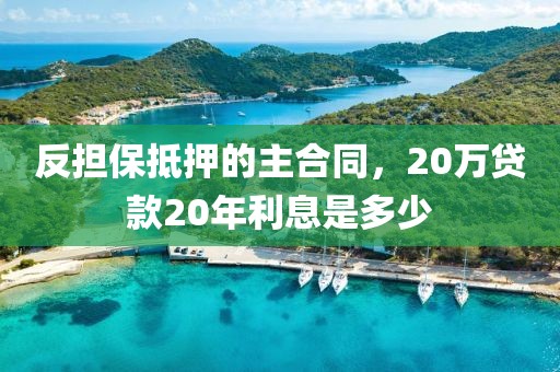 反担保抵押的主合同，20万贷款20年利息是多少